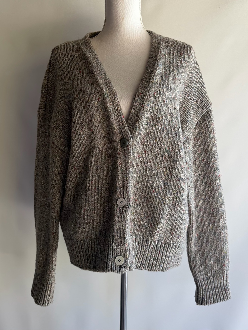 COS Wool and Silk Blend Boxy Cardigan - sz M